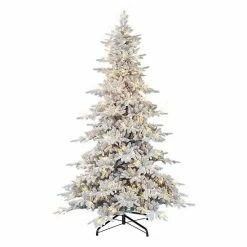 Puleo International 9-ft. Pre-Lit Flocked Utah Fir Artificial Christmas Tree