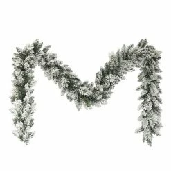Puleo International 9' Flocked Spruce Garland With 160 Tips