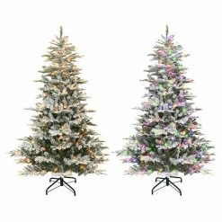 Puleo International 7.5-ft. Pre-Lit Flocked Aspen Fir Artificial Christmas Tree -PULEO INTERNATIONAL SHOP unnamed file 15
