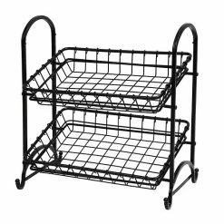 Puleo International 2-Tier Metal Basket Stand