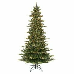 Puleo International 6.5-ft. Pre-Lit Slim Aspen Fir Artificial Christmas Tree