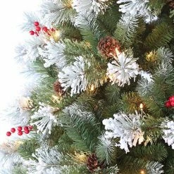 Puleo International 7.5-ft. Flocked Pine Artificial Christmas Tree -PULEO INTERNATIONAL SHOP unnamed file 31
