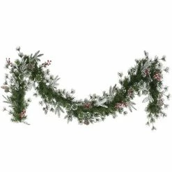 Puleo International 9-ft. Artificial Pine Cones & Berries Garland