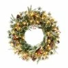 PULEO INTERNATIONAL Pre-lit Glittery Pine Cones & Berries Artificial Christmas Wreath -PULEO INTERNATIONAL SHOP unnamed file 66