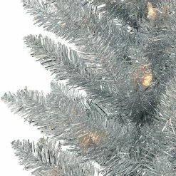 Puleo International 6-ft. Pre-Lit Silver Tinsel Pencil Artificial Christmas Tree -PULEO INTERNATIONAL SHOP unnamed file 71