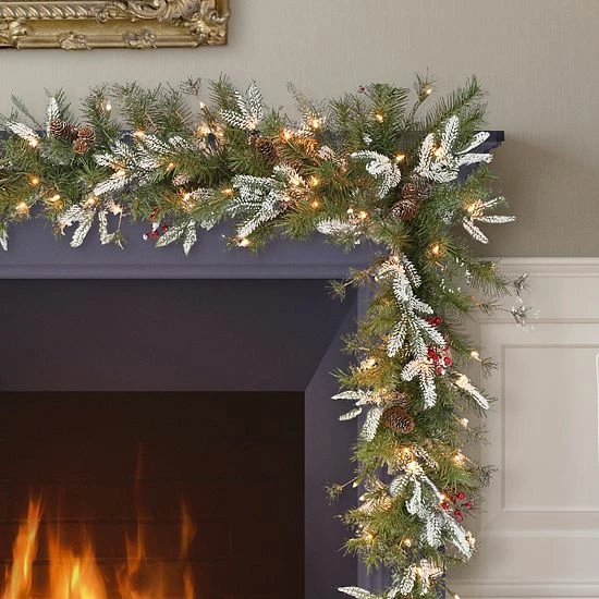 Puleo International 6-ft. Pre-Lit Pine Cones & Berries Artificial Christmas Garland 4 Puleo International 6-ft. Pre-Lit Pine Cones & Berries Artificial Christmas Garland - Image 2